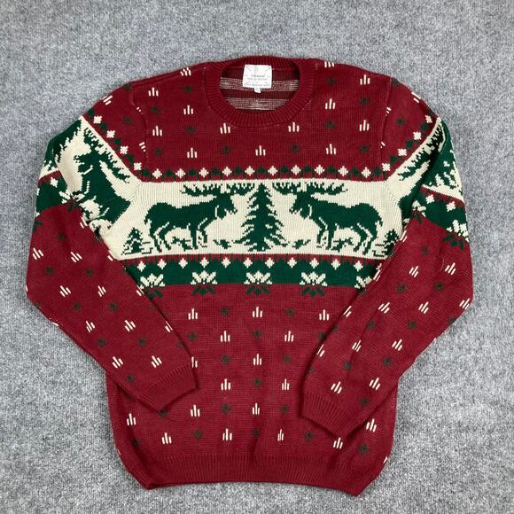 Topman Other - Topman Sweater Mens XL Red Green Reindeer